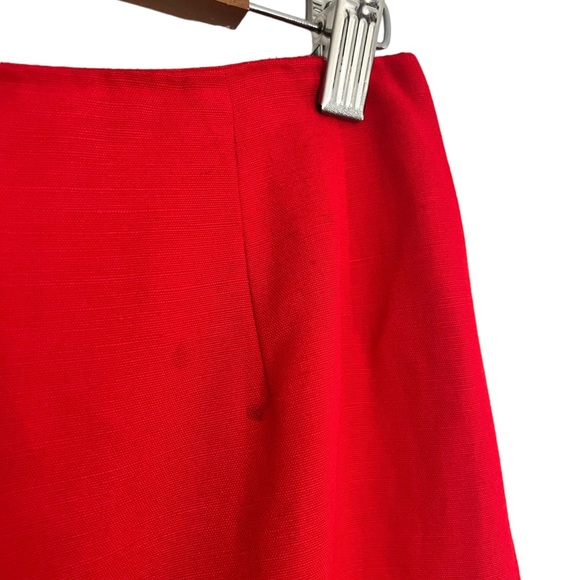 Ann Taylor Size 8 Red High Waist Skirt - Picture 2 of 4